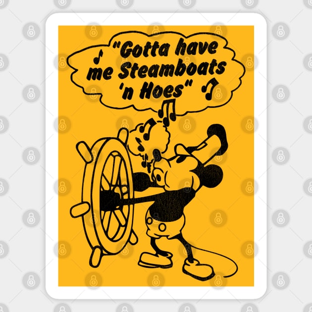 Gotta Have Me Steamboats --- Steamboat Willie Magnet by darklordpug